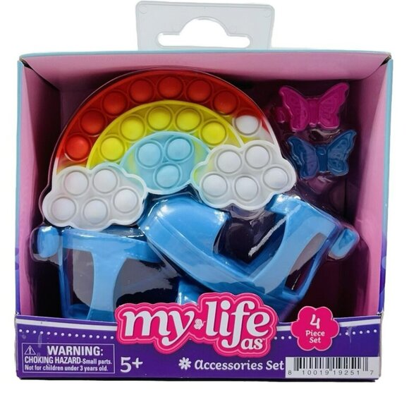 My Life As Pop Bag and Blue Shoe Accessories Bundle For 18" Dolls - Picture 1 of 6